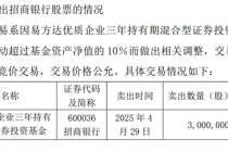 “顶流”张坤一日砍仓300万股招商银行，原来是持仓超限额了