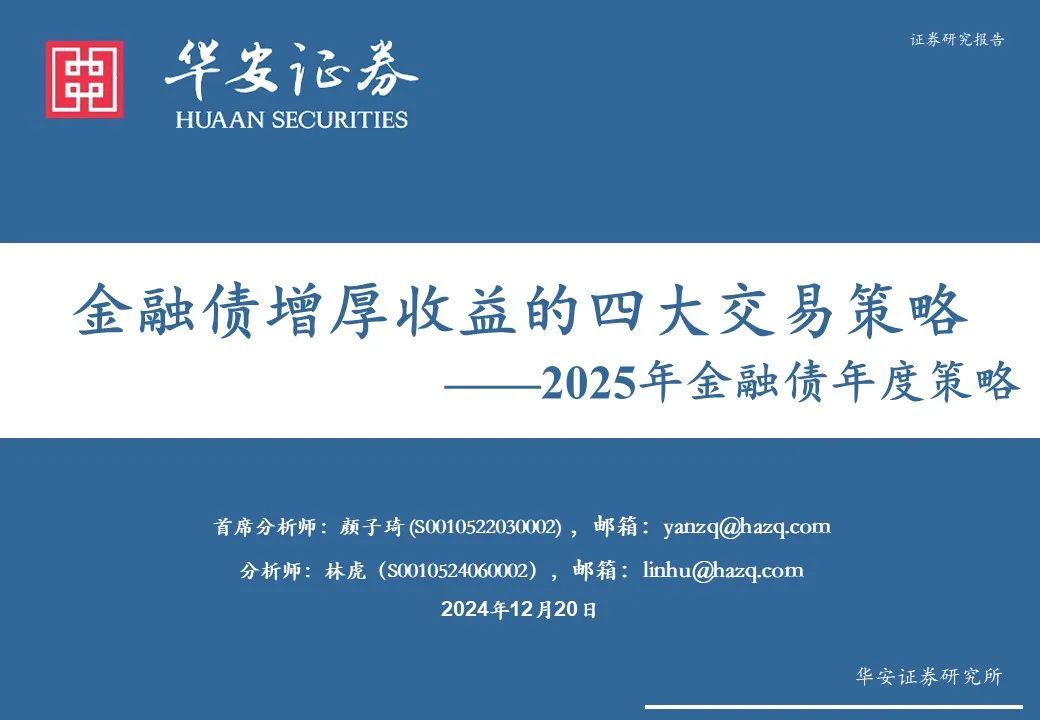金融债增厚收益的四大交易策略——2025年金融债年度策略  第1张